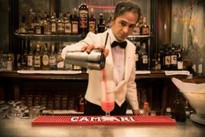 Waiter pouring cocktails at Ledbury Restaurant